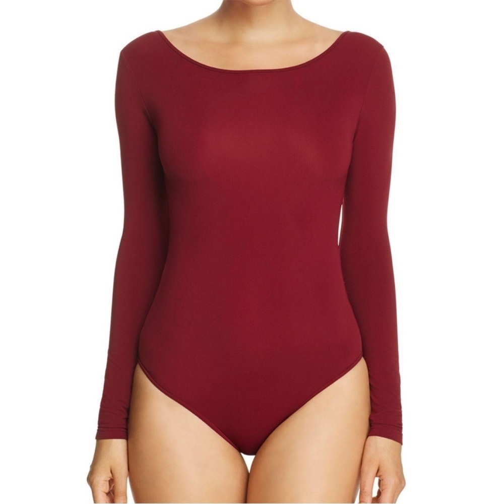 NWT Maje Burgundy Long Sleeve Bodysuit US Large FR 3